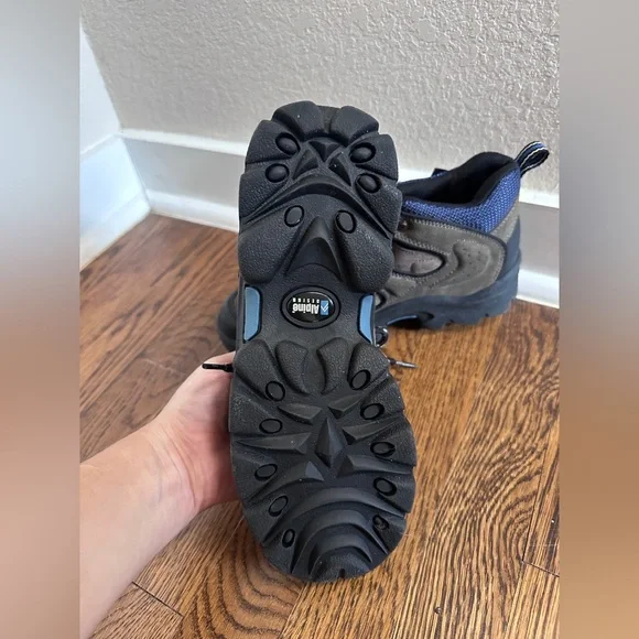 Alpine Womens Black and Brown Leather Hiking Ankle Outdoor Boots size 7.5 - Picture 5 of 8